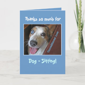 Dog-Sitter thank you card