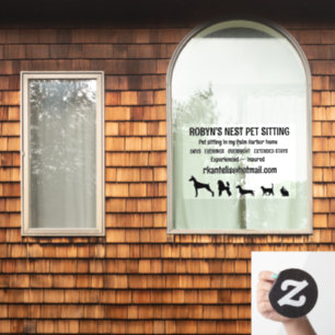 Dog Sitter Window Cling