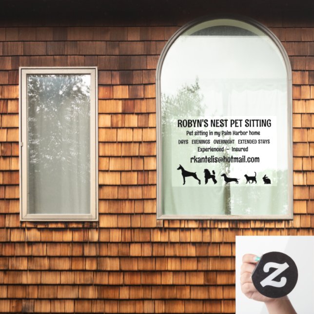 Dog Sitter Window Cling (Home Window)