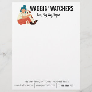 Dog Sitting Business Custom  Letterhead