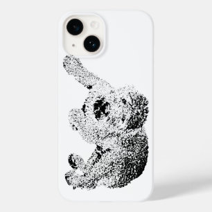 Dog Sketch Phone Case – Minimalist Lying Design