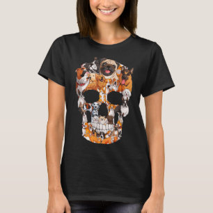 Dog Skull Dogs Paw Lover Halloween Costume Men T-Shirt