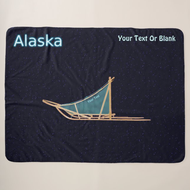 Dog Sled - Alaska Sherpa Blanket (Front (Horizontal))