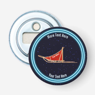 Dog Sled On Stars Bottle Opener