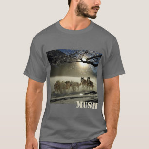 Dog Sled Team Image Mush Personalized T-Shirt