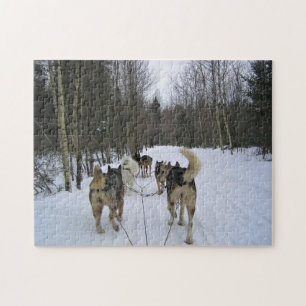 Dog Sledding in Quebec, Canada Jigsaw Puzzle
