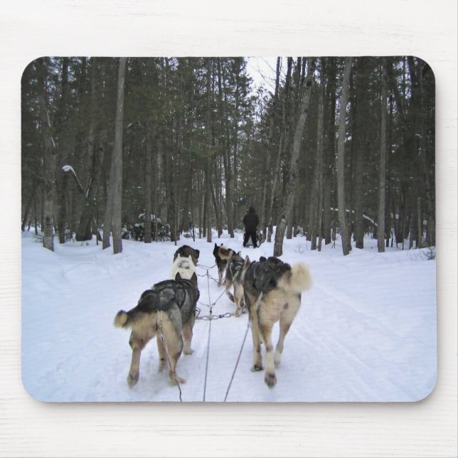 Dog Sledding in Quebec, Canada Mouse Pad (Front)