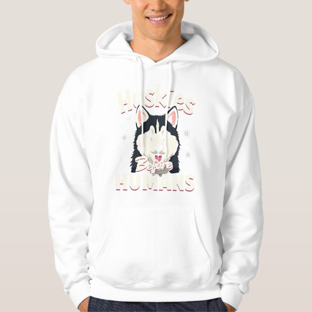 Dog Sledding Mushing Adventure Husky Team Winter   Hoodie (Front)