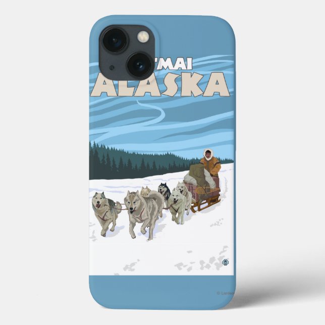 Dog Sledding Scene - Katmai, Alaska Case-Mate iPhone Case (Back)