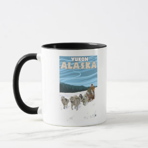 Dog Sledding Scene - Yukon, Alaska Mug