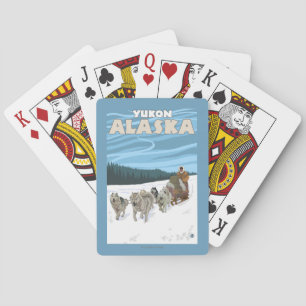 Dog Sledding Scene - Yukon, Alaska Playing Cards