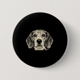 Dog Smoking Cigarette Funny Beagle Meme 2 Inch Round Button