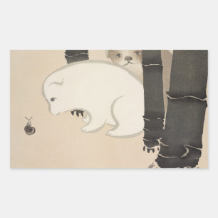 Dog snail Kamisaka Sekka japan painting art canvas Sticker