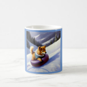 Dog Snow Tubing Coffee Mug