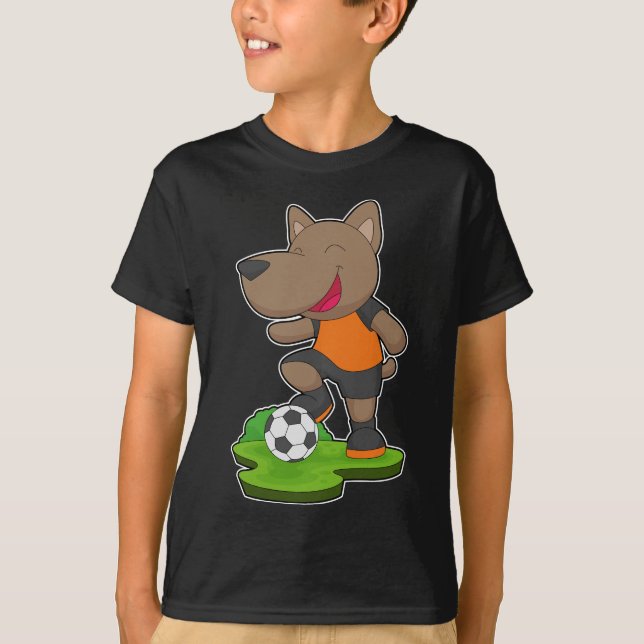 Dog Soccer player Soccer T-Shirt (Front)