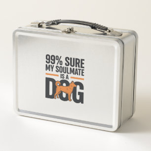 Dog Soulmate Funny Vintage Engraving T-Shirt Desig Metal Lunch Box