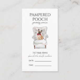Dog Spa Groomer Pet Sitter Appointment Card