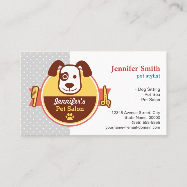 Dog Spa Salon - Appointment Card (Front)