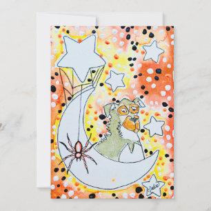 Dog & Spider Halloween Card