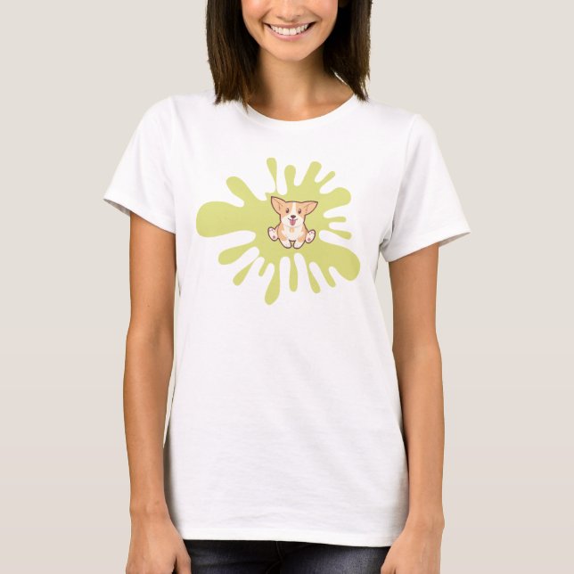 dog splash paint T-Shirt (Front)