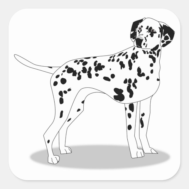 Dog Square Sticker (Front)