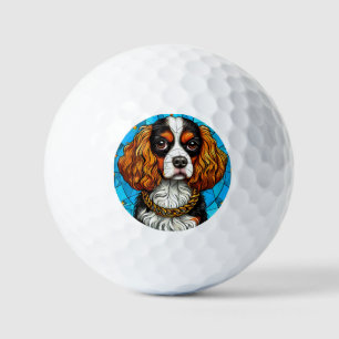 Dog Stained Glass Portrait Golf Balls