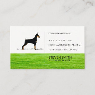 Dog Standing   Park Business Card