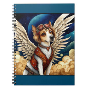 Dog steampunk wings notebook