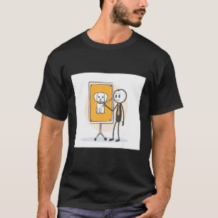 Dog  Stick Figure Drawing Dog T-Shirt
