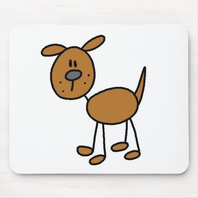 Dog Stick Figure Mousepad (Front)