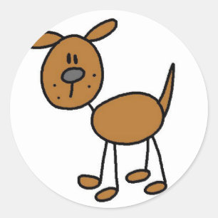 Dog Stick Figure Sticker