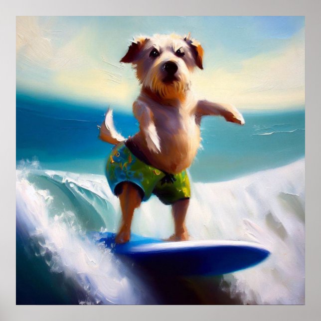 Dog Surfing Poster (Front)