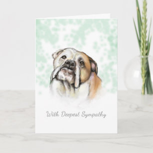 Dog Sympathy - Bulldog Dog Sympathy Card