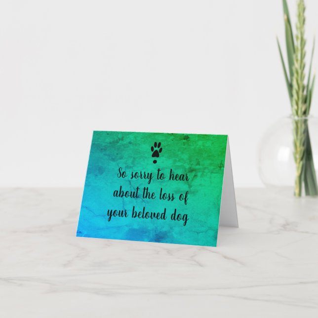 Dog Sympathy card by dalDesignNZ (Front)