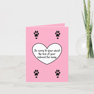 dog sympathy card by dalDesignNZ