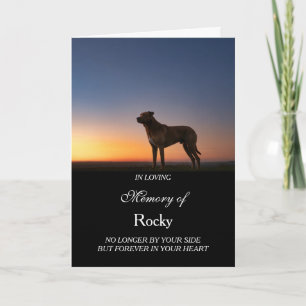 Dog Sympathy Card custom name with photo