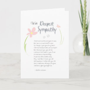 Dog Sympathy Card - Flowers with Deepest Sympathy