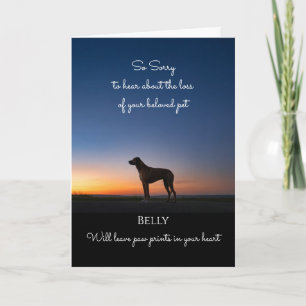 Dog Sympathy Card for Loss Memorial with photo