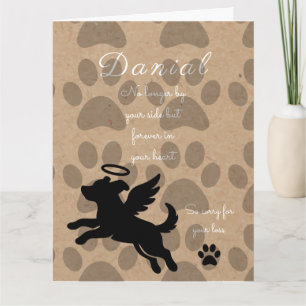 Dog Sympathy Card for Loss Personalized Memorial