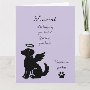 Dog Sympathy Card for Loss Personalized Memorial
