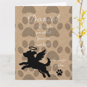 Dog Sympathy Card for Loss Personalized Memorial
