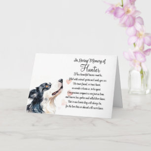 Dog Sympathy Custom Personalized Name Border Card