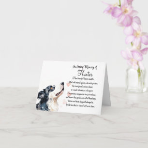 Dog Sympathy Custom Personalized Name Border Card