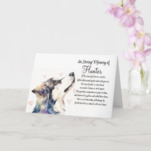 Dog Sympathy Custom Personalized Name Cattle Dog C Card