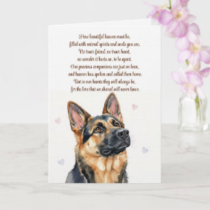 Dog Sympathy German Shepard Spiirtual Card