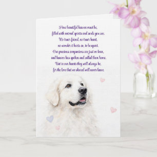 Dog Sympathy Great Pyrenees Spiritual Loss Card