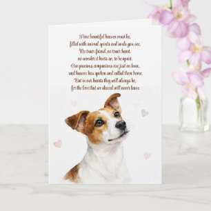 Dog Sympathy Jack Russel Terrier Spiritual Poem Card