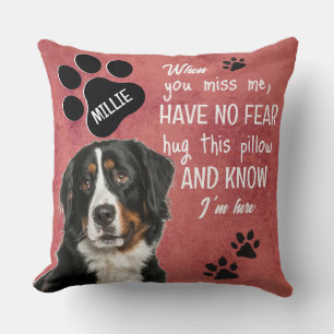 Dog sympathy keepsake -add your own photo and name throw pillow