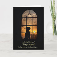 Dog Sympathy Loss of Dog in Window with Sunset