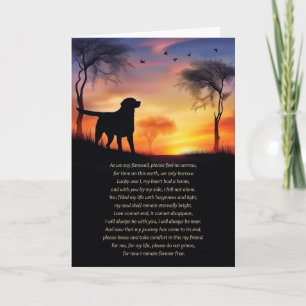 Dog Sympathy Memorial Tribute with Spiritual Poem Card